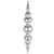 VIC-MT258007UV - 34" Silver UV Candy Ball Drop Finial - Vickerman