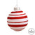VIC-N100712 - 3" Candy Cane Stripe Ball Ornament, 4-Pack - Vickerman