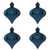 VIC-N175831D - 6" Midnight Blue Matte Onion Drop, 4-Pack - Vickerman
