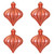 VIC-N175871D - 6" Coral Matte Onion Drop, 4-Pack - Vickerman