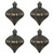 VIC-N175875D - 6" Chocolate Matte Onion Drop, 4-Pack - Vickerman