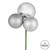 VIC-N193007 - 18" Silver Ornament Pick, 4-Pack - Vickerman