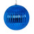 VIC-N222402DSV - 6" Blue Shiny Lined Ball Ornament, 4-Pack - Vickerman