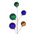 VIC-N222769 - 10' Green-purple-gold Branch Ball Garland - Vickerman