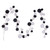 VIC-N222791 - 10' White/Black Branch Ball Garland - Vickerman