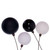 VIC-N222791 - 10' White/Black Branch Ball Garland - Vickerman
