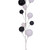 VIC-N222791 - 10' White/Black Branch Ball Garland - Vickerman