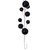 VIC-N222817 - 10' Black Pearl Branch Ball Garland - Vickerman