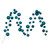 VIC-N222841 - 10' Dark Teal Pearl Branch Ball Garland - Vickerman