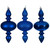 VIC-N230502D - 8.2" Blue Swirl Finial Ornament 3/Asst - Vickerman