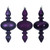VIC-N230526D - 8.2" Plum Swirl Finial Ornament 3/Asst - Vickerman