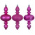 VIC-N230559D - 8.2" Hot Pink Swirl Finial Ornament 3/Asst - Vickerman