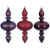 VIC-N230565D - 8.2" Burgundy Swirl Finial Ornament 3/Asst - Vickerman