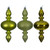 VIC-N230573D - 8.2" Lime Swirl Finial Ornament 3/Asst - Vickerman