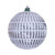 VIC-N232607D - 4" Silver Etch Line White Brush Ornament 6/Ba - Vickerman