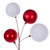 VIC-N240191 - 6' Red/White Ball Branch Garland - Vickerman