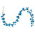 VIC-N250112 - 6' Turquoise Mat Shiny Pearl Ball Garland 1-2" - Vickerman