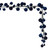 VIC-N250131 - 6' Midnight Blue Mat Shiny Pearl Garland 1-2" - Vickerman