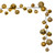 VIC-N250308 - 10' Gold Matt Shiny Pearl Ball Garland 2-4" - Vickerman