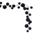 VIC-N250317 - 10' Black Matt Shiny Pearl Ball Garland 2-4" - Vickerman