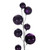 VIC-N250326 - 10' Plum Matt Shiny Pearl Ball Garland 2-4" - Vickerman