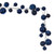 VIC-N250331 - 10' Midnight Blue Mat Shiny Pearl Garland 2-4" - Vickerman