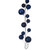 VIC-N250331 - 10' Midnight Blue Mat Shiny Pearl Garland 2-4" - Vickerman