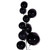 VIC-N250517 - 6' Black Matt Shiny Pearl Ball Garland 4-6" - Vickerman