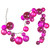 VIC-N250559 - 6' Hot Pink Mat Shiny Pearl Ball Garland 4-6" - Vickerman