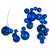 VIC-N250702 - 6' Blue Matt Shiny Pearl Ball Garland 4-8" - Vickerman