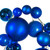 VIC-N250702 - 6' Blue Matt Shiny Pearl Ball Garland 4-8" - Vickerman