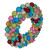 VIC-N250994UV - 28" Multicolor Pearl Ball Wreath UV - Vickerman