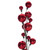 VIC-N251103 - 6' Red Shiny Ball Branch Garland 1-2" - Vickerman