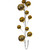 VIC-N251308 - 10' Gold Shiny Ball Branch Garland - Vickerman