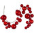 VIC-N252503 - 6' Red Candy Ball Branch Garland - Vickerman
