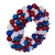 VIC-N253128UV - 28" Patriotic Mix Ball Wreath UV - Vickerman