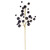 VIC-N254117 - 30" Black Matt Shiny Ball Ornament Spray 1-2" - Vickerman