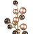 VIC-N254358 - 30" Rose Gold Mat Shiny Ball Ornament Spray 2-3" - Vickerman