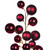 VIC-N254363 - 30" Crimson Red Mat Sh Ball Ornament Spray 2-3" - Vickerman