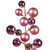 VIC-N254379 - 30" Pink Matte Shiny Ball Ornament Spray 2-3" - Vickerman