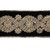 VIC-Q222316 - 4"x5yd Black Velvet Ribbon Gold Sequin - Vickerman