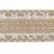 VIC-Q223389 - 4"x5yd Champagne With Silver Jewels - Vickerman