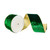 VIC-QK241955 - 4"x10yd Emerald Shiny Velvet Gold Trim - Vickerman