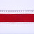 VIC-QK254511 - 1.5"x10yd Red Velvet White Pom Pom - Vickerman