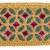 VIC-QK257870 - 2.5"x10yd Gold Fuchsia Jewel Teal Sequin - Vickerman