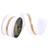 VIC-QK258111G - 2.5"x5yd White Velvet Gold Drop Jewel - Vickerman