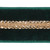 VIC-QK258124 - 2.5"x5yd Emerald Velvet Gold Drop Jewel - Vickerman