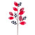 VIC-RG240126 - 26" Red/White/Black Leaf Spray, 4-Pack - Vickerman