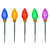 VIC-X106430 - 100 Lights x 8.5" LED Multi C9 5Pc Stake 24"S - Vickerman