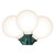 VIC-X24G5011 - 15 Lights White LED G50 EC Set Green Wire 12"Sp - Vickerman